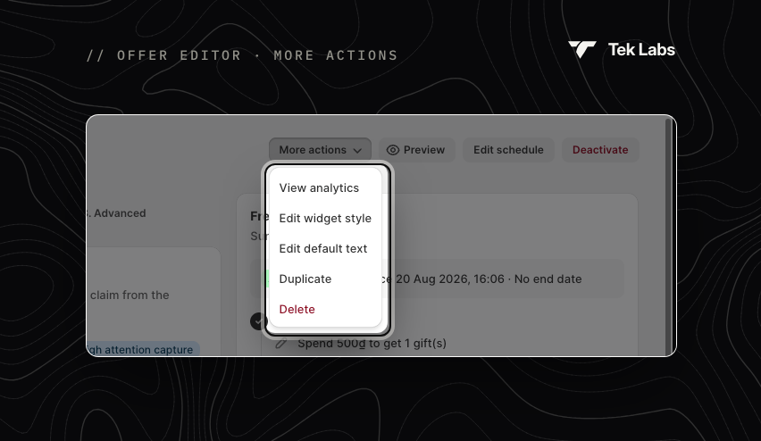 More actions menu