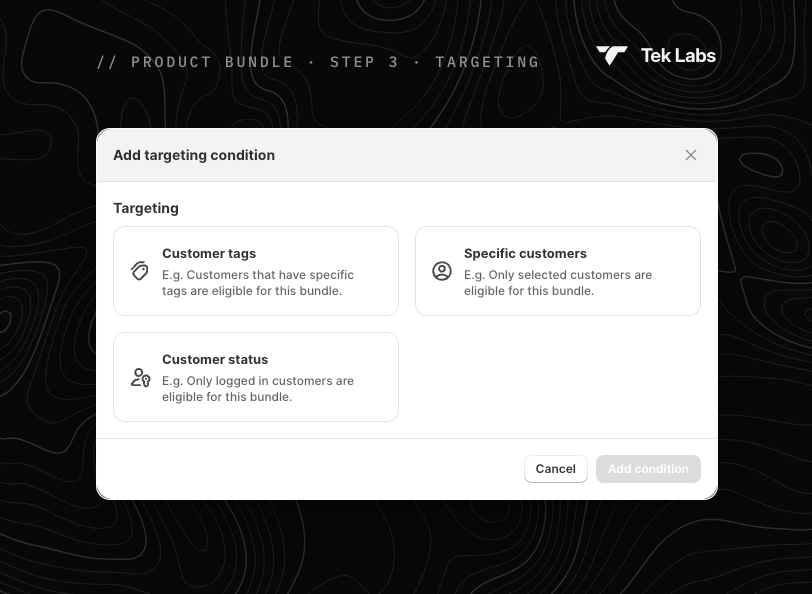 Bundle targeting conditions