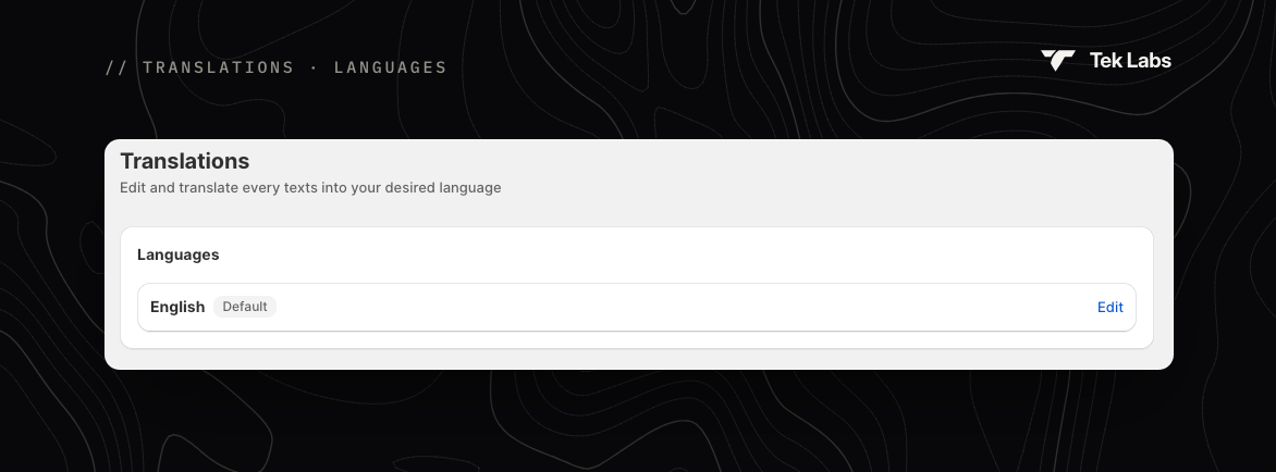 Translations: languages